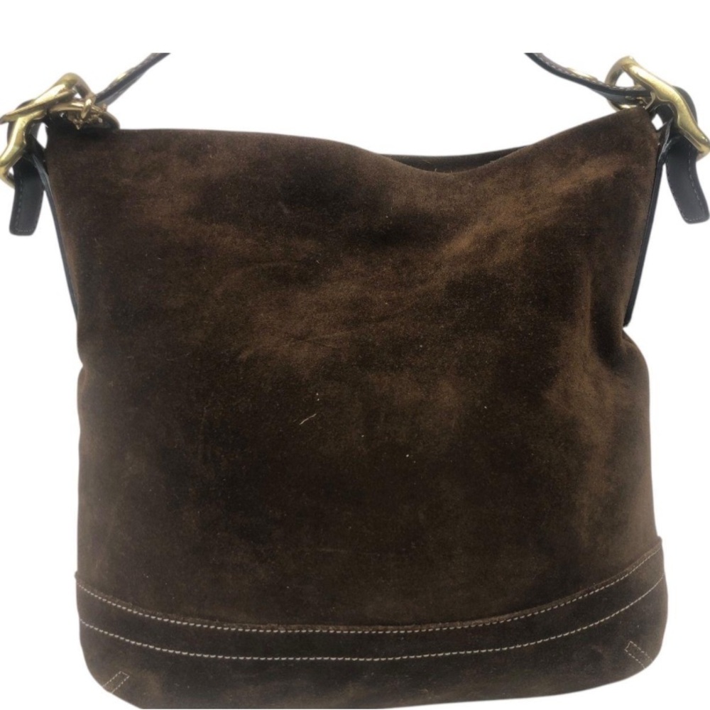 Coach Brown Suede Shoulder Bag
